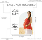 Andaz Press 16"x20" Personalized Canvas Baby Shower Welcome Sign, Custom Photo Minimal Arch Gender Neutral Large Welcome Baby Shower Sign for Easel Stand, Baby Shower Decorations - Image 5