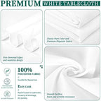 Showgeous 60x126 Inch White Rectangle Tablecloth 6 Pack Fit 7FT Table - Image 4