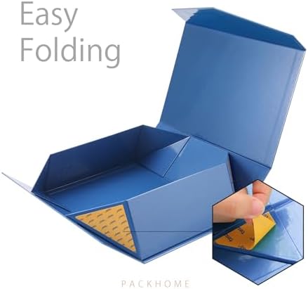 PACKHOME 6 Large Navy Blue Gift Boxes 13.5x9x4.1in with Magnetic Lids - Image 5