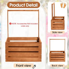 Suzile Baby Shower Crate Wooden Closet Baby Basket Gift,Claybank - Image 2