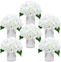 Ivory White Flower Table Centerpieces,Set of 6, Hydrangeas by DIYDOFUN