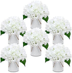 Ivory White Flower Table Centerpieces,Set of 6, Hydrangeas by DIYDOFUN