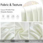 50ftx12ft Ivory Backdrop Curtain for Wedding Party 10 Panels 5×12FT Tall - Image 2