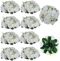 BLOSMON White Peony Flower Balls for Wedding Decorations: 10Pcs, 9.5 Inch by Blosmon
