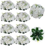 BLOSMON White Peony Flower Balls for Wedding Decorations: 10Pcs, 9.5 Inch by Blosmon