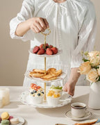 3 Tier Cupcake Stand, Ceramic Tiered Serving Stand - Image 4