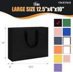 YACEYACE Black Gift Bags Bulk, 20 Pack Black Gift Bags with Handles - Image 2