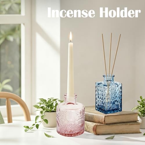 Glass Bud Vases in Bulk Small Mini Colorful Vase for Flowers 17pc - Image 5