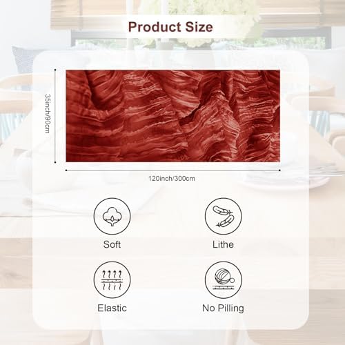 20 Pack Terracotta 35x120 Inch Cheesecloth Table Runner - Image 4