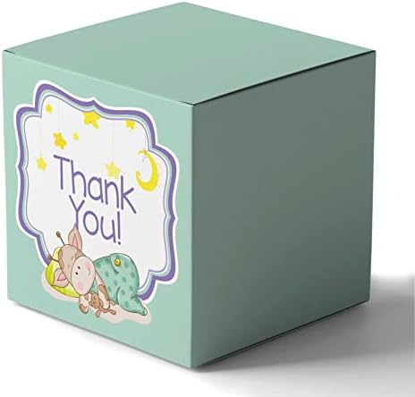 Paper Box - Mini Favor Box For Baby Shower 4x4x4 Inches Paper Gift Boxes, Candy Paper Box For Party Favors, Baby Shower Giraffe,Boy/Girl Theme- Pack Of 20 by Inkdotpot