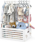 BAMBOOHOMIE Baby Shower Crate Closet, Baby Baskets with Hangers Handle, Baby Crate Box for Baby Shower, Welcome Gift Basket for Newborn Baby, Pregnancy Gift for New Parents (White, Large Size) by BAMBOOHOMIE