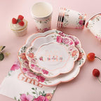 Baby Shower Decorations,Floral Girl Baby Shower Decorations, Baby Shower Plates and Cups and Napkins Set for Baby Girl Shower Decoraraions Party Supplies-(Serves24) - Image 2