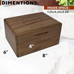 Personalized Memory Box Travel, Travel Gifts for Couples, Acacia Wood - Image 5