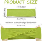 Spandex Green Chair Sashes Bows 60 Pcs Apple Green Chair Sashes Elastic Chair Cover Bands Ties Without Buckle for Wedding Birthday Party Ceremoney Events Decoration - Image 2