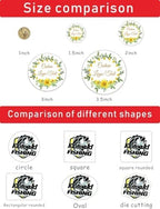 Personalized Business Logo Stickers - Ideal for Weddings, Birthdays, Favors & More. Waterproof, Fade & Heat Resistant. Pack of 100. (Wreath 25, 4 Inch) - Image 2