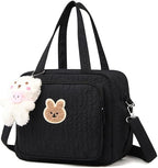 Lushandy Baby Diaper Bag Tote, Mom Bag Cute Crossbody Diaper Bags Baby Travel Bags for Girl Pañaleras Para Bebe (Black, Large) by Lushandy