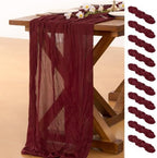10 Pack Cheesecloth Table Runner Fall Boho Gauze Wedding Party Home Decor by Socomi