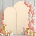 Champagne Arch Backdrop Cover 2 Set - 6.6FT, 5FT Spandex Fitted Wedding Arch Stand Covers Round Top Chiara Arch Backdrop Stands Cover for Birthday Parties Banquet Photo Background Decoration by WishCare