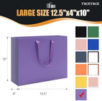 YACEYACE Purple Gift Bags Bulk, 20 Pack Purple Gift Bags with Handles - Image 2