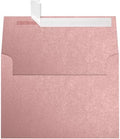 LUXPaper A7 Invitation Envelopes | Peel & Press | 5 1/4" x 7 1/4" | Misty Rose Metallic - Sirio Pearl | 84lb. Text | 500 Qty by Envelopes.com