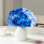 65Pcs Mixed Blue Hydrangea Artificial Flowers Bulk，Realistic Silk Fake Flowers with Stems，Faux Hydrangea Flowers for Wedding Home Decor Centerpieces Living Room Garden Party Baby Shower Decor - Image 6