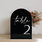 HOODO Black Arch Wedding Table Numbers 1-10 with Stands, 5"x7" Arched Acrylic Signs and Holders, Black Arch Table Numbers for Wedding Reception, Centerpiece, Party, Anniversary, Event - Image 7