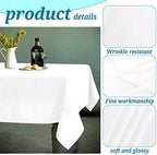 6 Pack Tablecloth 60 x 126 inch Polyester Table Cloth for 8 Foot Rectangle Tables,Stain and Wrinkle Resistant Washable Fabric Table Covers Polyester White Table Clothes for Wedding,Party,Banquet - Image 3