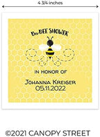Baby Bee Personalized Baby Shower Beverage Napkins / 100 Custom Cocktail Napkins/Adorable Honey Bee Napkin Design/Surprise Baby Shower Party Supplies - Image 5