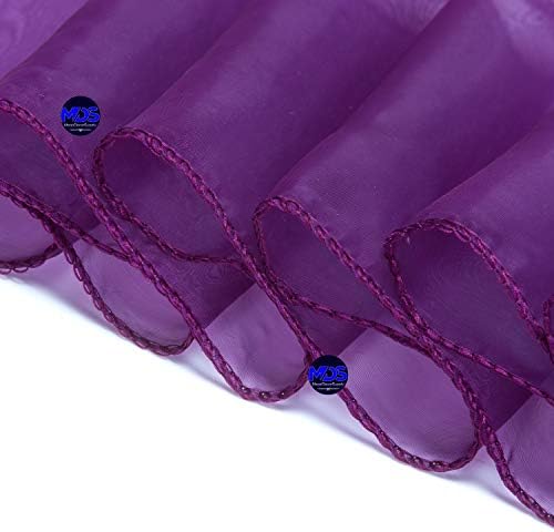 Pack of 100 Organza Chair Sashes for Wedding & Event Décor – Dark Purple - Image 4