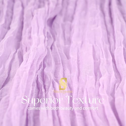 Showgeous 20 Pack Lilac Purple Cheesecloth Table Runner, 17 x 108 Inches - Image 4