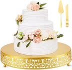 Wenqik 16 Inch Gold Cake Stand Set Metal Round Cupcake Dessert Stand by Wenqik