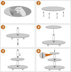 3 Tier Acrylic Cupcake Tower, 10" 12" 14" Round Trays - Image 5