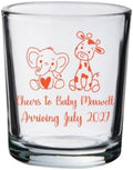 Personalized Baby Elephant and Giraffe Baby Shower Favor votives, Favors for Guests in Bulk, Custom votives for Baby Showers, Diaper Parties, Gender Reveals, & More! by Custom