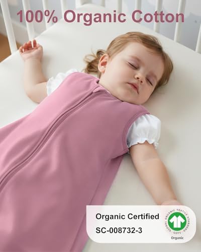 Yoofoss Baby Sleep Sack 18-24 Month 0.5TOG 100% Organic Cotton 2-Way Zipper - Image 3