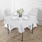 Fokitut 2 Pack Waterproof Square Tablecloth, 90x90 Inch, Stain Resistant and Wrinkle Polyester Table Cloth, Fabric Table Cover for Kitchen Dining, Wedding, Party, Holiday Dinner-White - Image 5