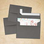 LUXPaper A2 Invitation Envelopes | Peel & Press | 4 3/8" x 5 3/4" | Smoke Gray | 80lb. Text | 250 Qty - Image 7