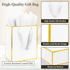 Addblu 28 Pack Bulk Luxury Gift Bags with Handles & 28 Tissue Papers - Image 3