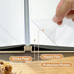 Large Photo Album Self Adhesive Scrapbook Album for 4x6 5x7 8x10 Pictures DIY Photo Book for Wedding, Anniversary, Christmas, Baby Shower, Ideal for Preserving Precious Moments - Image 5