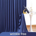 Navy Blue Backdrop Curtain for Parties Wrinkle Free Photo Curtains Backdrop Drapes Fabric Decoration for Wedding Birthday Party Baby Shower 5ft x 7ft,2 Panels - Image 6