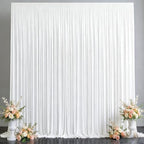 10x10FT Backdrop Curtains with Rod Pockets - Wrinkle Free Photo Stage Backdrop 2 Panels Curtains Drapes for Photography Wedding Party Baby Shower Decorations (White) by Unknown
