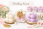 Terreux Mind & Body Mini Bubble Candles Wedding Favors, 30 Sets, 1.6", White, with Thank You Card and Ribbon, Bridal Baby Shower Gifts, Baptism Gift for Guests (Lavender) - Image 2
