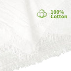 Showgeous 60 Pack White Cloth Napkins with Fringe, 16x16 inch 100% Cotton - Image 4