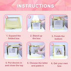 Baby Boxes with Letters, 6 Transparent Balloon Boxes with 78 Letters & Numbers, Clear Name Boxes for Baby Shower Birthday Bridal Wedding Gender Reveal Party Decorations Backdrop, Gold - Image 7