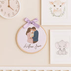 Embroidery Baby Name Sign, Personalized Welcome Baby Hoop Sign with Bow, Custom Baby Name Sign for Hospital, Infant Baby Shower Gifts New Parents (11) - Image 7