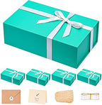 Mint Blue Gift Box with Magnetic Lid for Christmas, 13.85"x8.35"x4.45" by Lifelum