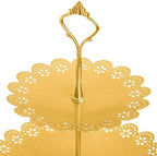 10 Pieces Gold Cake Stand Set, Metal Round Cupcake Holder Dessert Display Plate Serving Platter, Dessert Table Stands and Trays Set for Christmas, Wedding, Birthday, Anniversary, Tea Party - Image 5