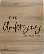 Andaz Press Large Wooden Welcome Sign for Wedding Rustic Welcome Sign 16" x 20" Custom Last Name & EST. Date Fall Wedding Signage English Oak MDF Wood Finish Wedding Reception Indoor Outdoor Signs by AndazPress
