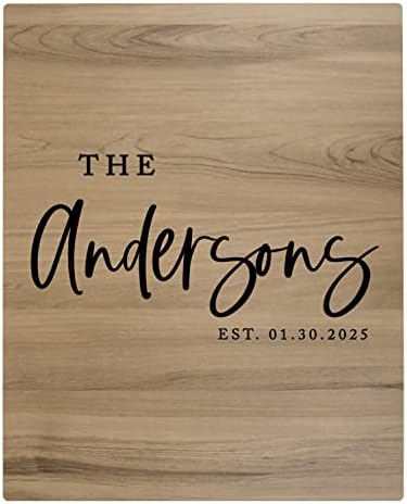 Andaz Press Large Wooden Welcome Sign for Wedding Rustic Welcome Sign 16" x 20" Custom Last Name & EST. Date Fall Wedding Signage English Oak MDF Wood Finish Wedding Reception Indoor Outdoor Signs by AndazPress