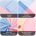 7.2FT 6FT Arch Backdrop Cover for Wedding, Set of 2 Stretchy Spandex Fitted Arch Stand Cover for Baby Shower, Birthday Party Decor, Chiara Backdrop Cover with Double-Sided Design(Pink, Blue) - Image 4