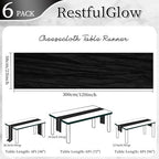 6 Pack Black Cheesecloth Table Runner 10Ft 23 x 120 Inch - Image 2